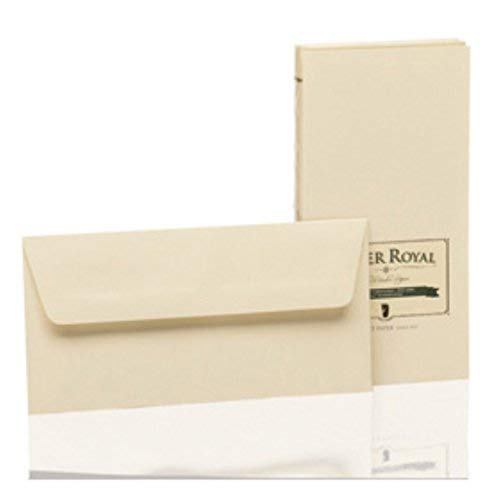 Rössler Papier Paper Royal Briefhüllen - DIN lang mit Seidenfutter, 20 Stück, chamois; Packungsinhalt: 20 Stück von Rössler Papier