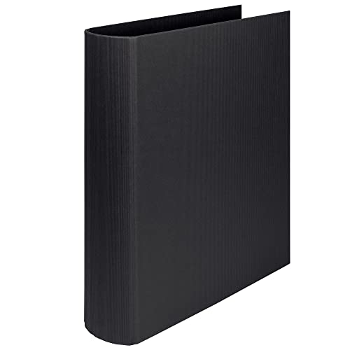 Rössler SOHO Ringbuch a4 | 50mm Füllhöhe | 4-Ringmechanik | Ringordner a4 | Büro Zubehör | Büro organizer Schreibtisch | Bürobedarf | 74x280x321 mm | 1 Stück | Farbe: Schwarz von Rössler Papier