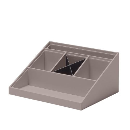 Rössler SOHO Schreibtisch Organizer | Multifunktionales Schreibtisch Zubehör mit 6 Fächern | Ideal als Büro Organizer, Stiftehalter oder Ordnungssystem | Platzsparend & handverleimt | Farbe: Taupe Rössler SOHO Schreibtisch Organizer | Multifunktionales Schreibtisch Zubehör mit 6 Fächern | Ideal als Büro Organizer, Stiftehalter oder Ordnungssystem | Platzsparend & handverleimt | Farbe: Taupe von Rössler Papier