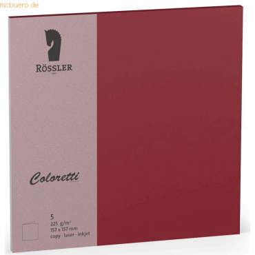 10 x Rössler Doppelkarte Coloretti 15,7x15,7cm VE=5 Stück Rosso 10 x Rössler Doppelkarte Coloretti 15,7x15,7cm VE=5 Stück Rosso von Rössler