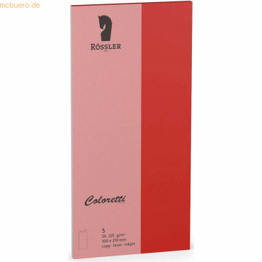 10 x Rössler Doppelkarte Coloretti DL hoch VE=5 Stück klatschmohn 10 x Rössler Doppelkarte Coloretti DL hoch VE=5 Stück klatschmohn von Rössler