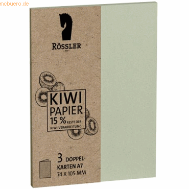 10 x Rössler Karte A7 hoch doppelt VE=3 Stück Terra Kiwi 10 x Rössler Karte A7 hoch doppelt VE=3 Stück Terra Kiwi von Rössler