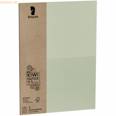 10 x Rössler Karte B6 hoch doppelt VE=3 Stück 240 g/qm plan Terra Kiwi 10 x Rössler Karte B6 hoch doppelt VE=3 Stück 240 g/qm plan Terra Kiwi von Rössler