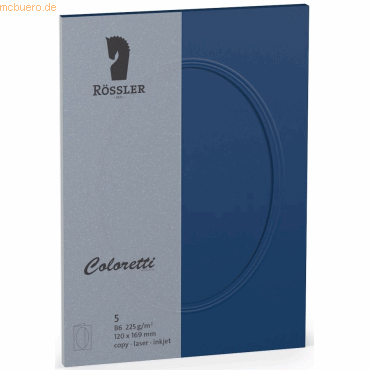 10 x Rössler Passepartoutkarte Coloretti B6 oval VE=5 Stück Jeans 10 x Rössler Passepartoutkarte Coloretti B6 oval VE=5 Stück Jeans von Rössler