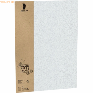 10 x Rössler Schreibpapier A4 Terra Flanell 120g/VE=5 Stück von Rössler