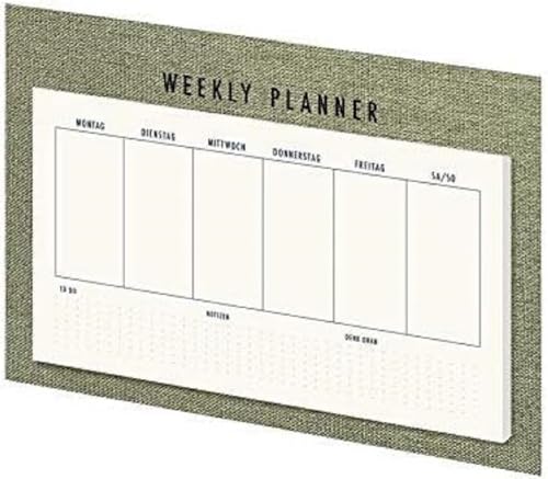 Rössler 1216452670 - S.O.H.O. Weekly Planer, Format 52/240x135mm, Special Line, Sage, 1 Stück von Rössler Papier