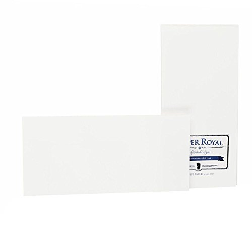 Rössler 2051831009 - Paper Royal - Einzelkarten-Pack DIN lang, 20 Stück, weiß gerippt von Rössler
