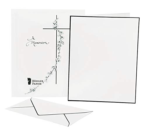 Rössler 22053701 - Briefpapiermappe Format18 Trauerpost weiß matt von Rössler