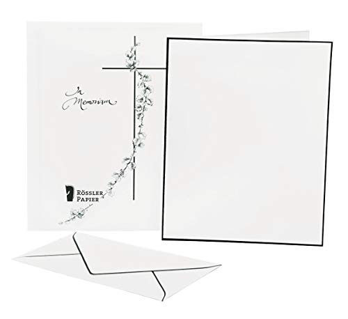 Rössler Papier 22053701 - Briefpapiermappe Format18 Trauerpost weiß matt von Rössler Papier