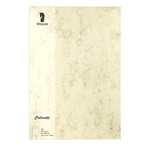 Rössler 220701506 - Coloretti Briefpapier, 80g/m², DIN A4, chamois marmora, 10 Blatt Rössler 220701506 - Coloretti Briefpapier, 80g/m², DIN A4, chamois marmora, 10 Blatt von Rössler