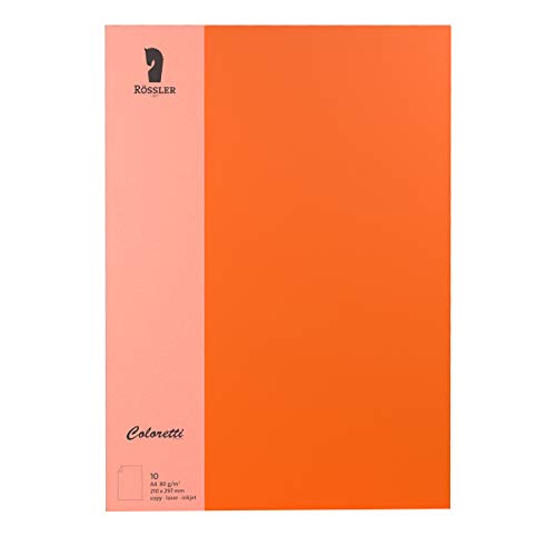 Rössler 220701521 - Coloretti Briefpapier, 80g/m², DIN A4, apfelsine, 10 Blatt Rössler 220701521 - Coloretti Briefpapier, 80g/m², DIN A4, apfelsine, 10 Blatt von Rössler