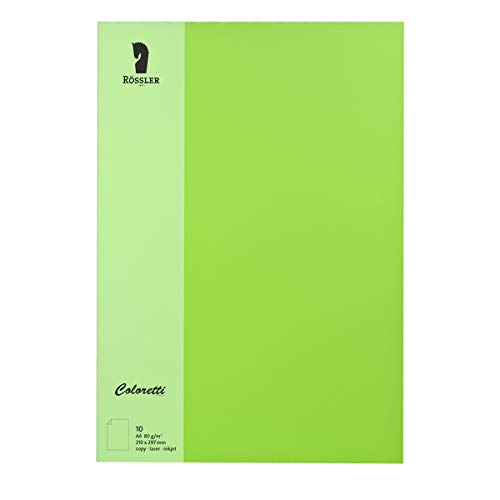 Rössler 220701522 - Coloretti Briefpapier, 80g/m², DIN A4, hellgrün, 10 Blatt von Rössler