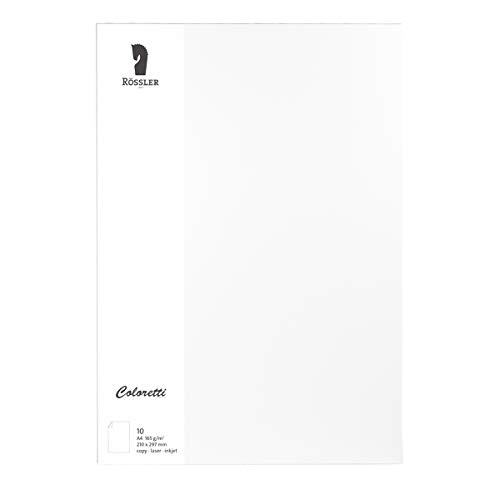 Rössler 220726509 - Coloretti Briefpapier, 165g/m², DIN A4, weiß, 10 Blatt von Rössler