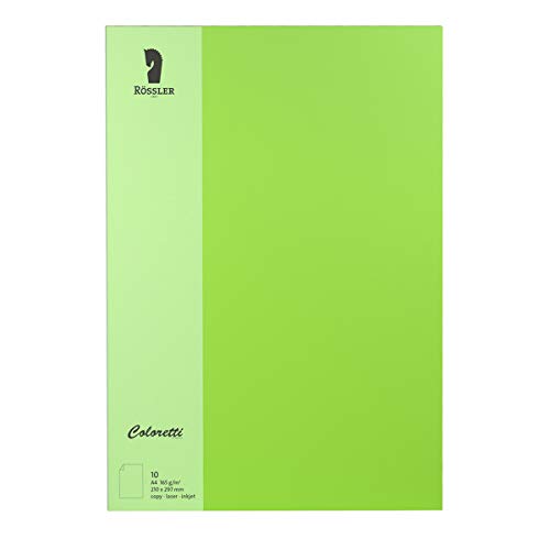 Rössler 220726522 - Coloretti Briefpapier, 165g/m², DIN A4, hellgrün, 10 Blatt von Rössler