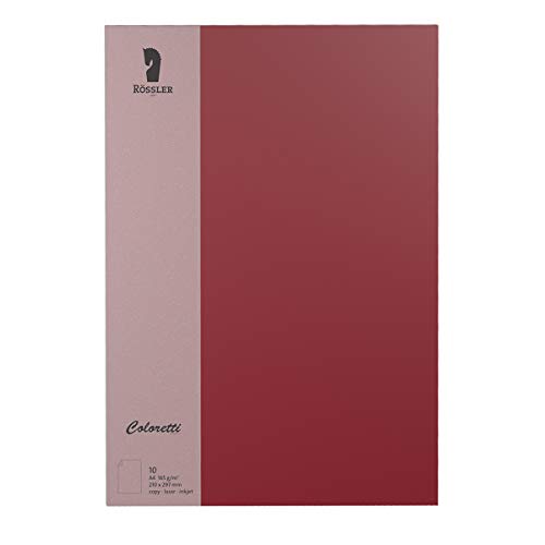 Rössler 220726572 Coloretti Briefpapier, 165g/m², DIN A4, 10 Blatt, rosso Rössler 220726572 Coloretti Briefpapier, 165g/m², DIN A4, 10 Blatt, rosso von Rössler
