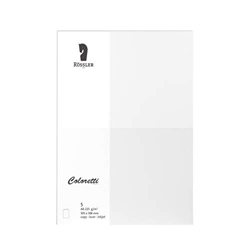 Rössler 220770509 - Coloretti Karten, DIN A6 hd-pl, 220 g/m², weiß, 5 Stück Rössler 220770509 - Coloretti Karten, DIN A6 hd-pl, 220 g/m², weiß, 5 Stück von Rössler