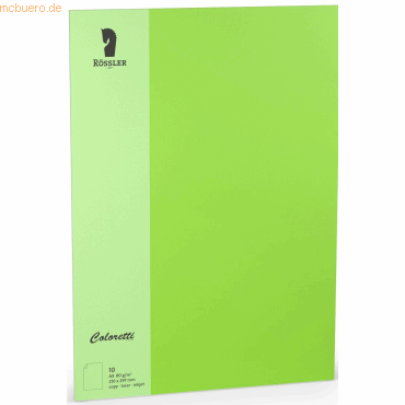 Rössler Briefpapier Coloretti A4 80g/qm VE=10 Blatt hellgrün Rössler Briefpapier Coloretti A4 80g/qm VE=10 Blatt hellgrün von Rössler