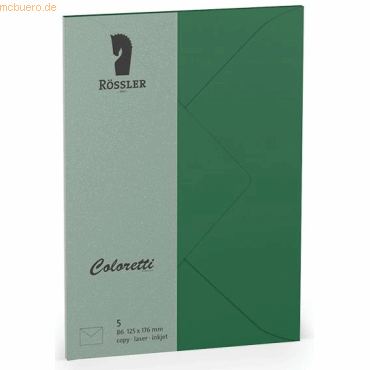 Rössler Briefumschläge Coloretti VE=5 Stück B6 Forest Rössler Briefumschläge Coloretti VE=5 Stück B6 Forest von Rössler