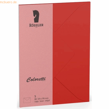 Rössler Briefumschläge Coloretti VE=5 Stück B6 klatschmohn Rössler Briefumschläge Coloretti VE=5 Stück B6 klatschmohn von Rössler