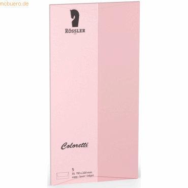 Rössler Briefumschläge Coloretti VE=5 Stück DL rosa Rössler Briefumschläge Coloretti VE=5 Stück DL rosa von Rössler