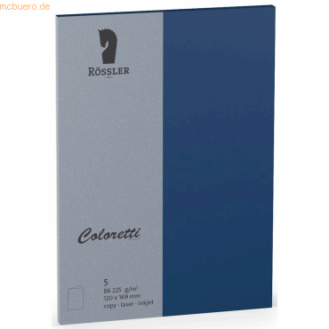 Rössler Doppelkarte Coloretti B6 hoch VE=5 Stück Jeans Rössler Doppelkarte Coloretti B6 hoch VE=5 Stück Jeans von Rössler