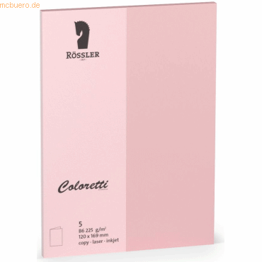 Rössler Doppelkarte Coloretti B6 hoch VE=5 Stück rosa Rössler Doppelkarte Coloretti B6 hoch VE=5 Stück rosa von Rössler
