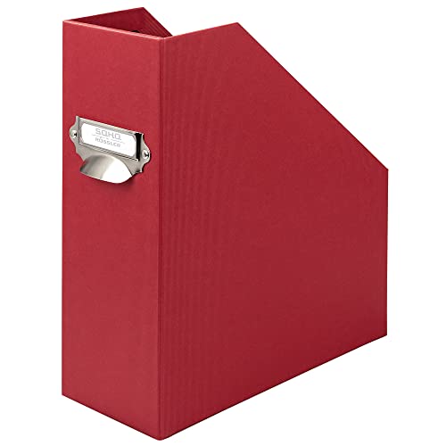 Rössler Papier 1318452361 - S.O.H.O. Stehsammler für DIN A4, mit Griff und beschriftbarem Einsteckschild, 11,5 x 26 x 31,5 cm, Rot, 1 Stück von Rössler