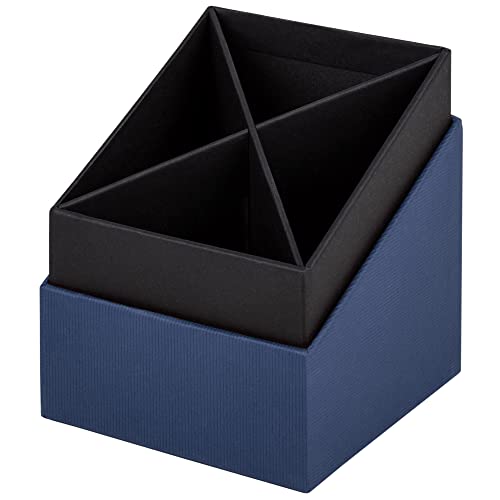 Rössler Papier 1331452900 - S.O.H.O. Stifteköcher, 86 x 86 x 100 mm, Navy, 1 Stück von Rössler