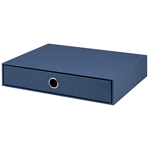 Rössler Papier 1524452900 - S.O.H.O. Schubladenbox für DIN A4, mit Griffloch, Navy, 343 x 250 x 65 mm, 1 Stück von Rössler