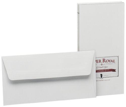 Rössler Papier 2033831170 - Paper Royal - Briefumschlagpack m. Sf., DIN lang, 20 Stück, eisgrau von Rössler Papier