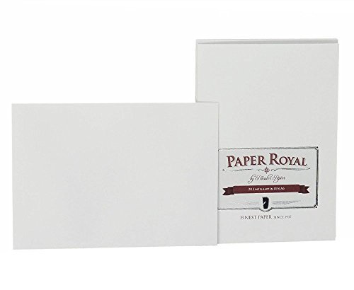 Rössler Papier 2052831170 - Einzelkartenpack DIN A6, 20 Stück, Paper Royal, gerippt, eisgrau von Rössler