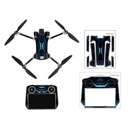 Mini 3 pro Drohne Aufkleber Set Skin wasserdichte Skins kompatibel für DJI Drohne und Fernbedienung 3D Probe Schutz Zubehör von Roexboz