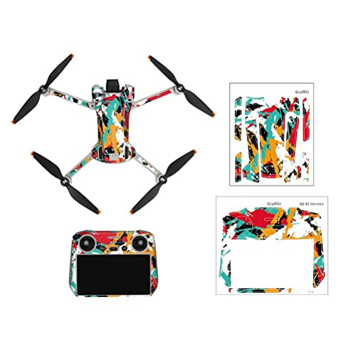 Roexboz Mini 3 pro Drohne Aufkleber Set Skin Wasserdicht Skins Kompatibel für DJI Drohne und Fernbedienung 3D Sample Protection Zubehör von Roexboz