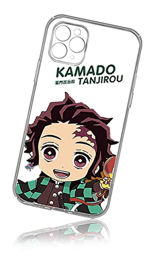 Roffatide Anime Demon Slayer Transparent TPU Clear Phone Case Kamado Tanjirou Phone Cover mit iPhone 6 6S 7 8 Plus X XR XS Max 11 12 13 Pro Max Mini SE 2020 Case(iPhone 7/8/SE2) von Roffatide