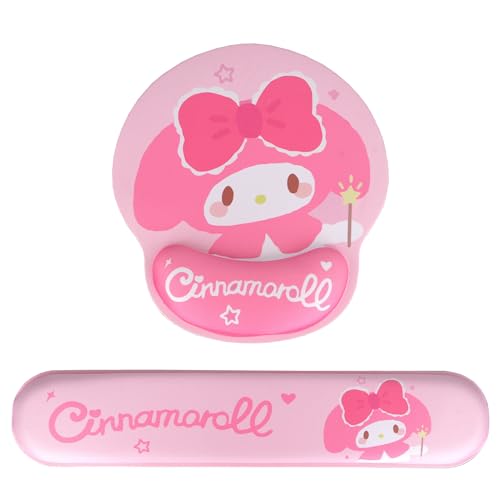 Roffatide Anime Melody Tastatur Handgelenkauflage Mauspad Handgelenk Unterstützung Ergonomisches Memory Foam Set für Büro Laptop Mac Langlebig Komfortabel Handgelenk Schmerzlinderung (2 Pack) von Roffatide