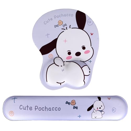 Roffatide Anime Pochacco Tastatur-Handgelenkauflage und Mauspad, Handgelenkstütze, ergonomisches Memory-Schaum-Set für Büro, Laptop, Mac, Computer, Gaming, langlebig, komfortables Tippen und Roffatide Anime Pochacco Tastatur-Handgelenkauflage und Mauspad, Handgelenkstütze, ergonomisches Memory-Schaum-Set für Büro, Laptop, Mac, Computer, Gaming, langlebig, komfortables Tippen und von Roffatide