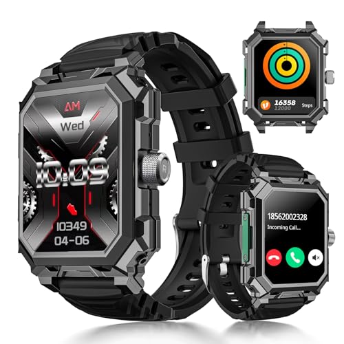 Rogbid Smartwatch Herren Militär 2.06“AMOLED Large Battery IP69 wasserdichte Smart Watch 120+Sportmodi Sportuhr Fitnessuhr Telefonfunktion Herzfrequenz Schlafmonitor Schrittzähler für Android iOS Rogbid Smartwatch Herren Militär 2.06“AMOLED Large Battery IP69 wasserdichte Smart Watch 120+Sportmodi Sportuhr Fitnessuhr Telefonfunktion Herzfrequenz Schlafmonitor Schrittzähler für Android iOS von Rogbid
