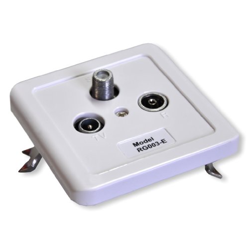 Rogetech Antennen - Einzeldose 3-Loch inklusive Abdeckplatte Rogetech Antennen - Einzeldose 3-Loch inklusive Abdeckplatte von Rogetech