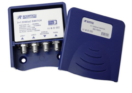 Rogetech DiSEqC Relais 3x1 DS 7031,2 SAT-Systeme mit einem Receiver, terr. Einspeisung möglich von Rogetech