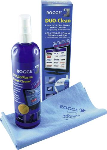 Rogge TFT, Plasma, LED, LCD Bildschirmreiniger 250ml inkl. Reinigungstuch Duo-Clean 10025 1St. von Rogge