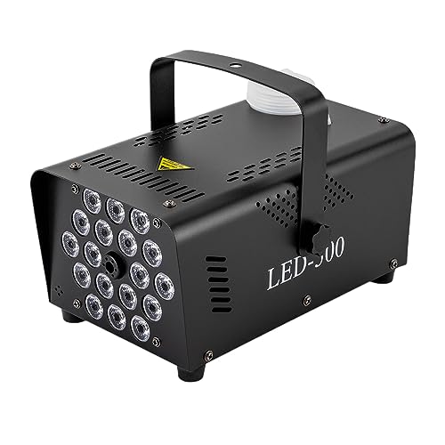 Nebelmaschine, Nebelmaschine 500 W Minidisco Rauchmaschinen, mit 18 LED RGB Lichter, 13 Farbe Lichteffekt und Fernbedienung, Outdoor Nebelmaschine, für DJ Disco Party, Halloween, Weihnachten Nebelmaschine, Nebelmaschine 500 W Minidisco Rauchmaschinen, mit 18 LED RGB Lichter, 13 Farbe Lichteffekt und Fernbedienung, Outdoor Nebelmaschine, für DJ Disco Party, Halloween, Weihnachten von Rogowsen