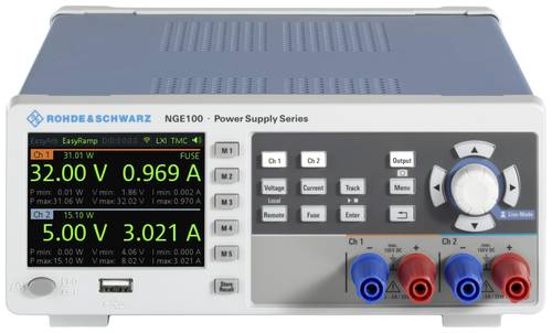 Rohde & Schwarz NGE-COM3b Labornetzgerät, einstellbar 0 - 32 V/DC 0 - 3A 100W USB OVP, fernsteuerba von Rohde & Schwarz