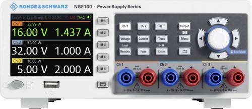 Rohde & Schwarz NGE103B Labornetzgerät, einstellbar 0 - 32 V/DC 0 - 3A 100W USB OVP, fernsteuerbar von Rohde & Schwarz