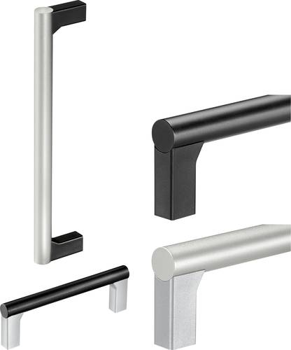 Rohde UR-12.088.B04 Universalgriff Schwarz (L x B x H) 100 x 12 x 37mm 3St. von Rohde