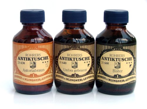 Rohrer & Klingner Antiktusche paynesgrau, 100ml im Glasflakon von Rohrer & Klingner