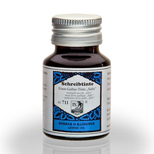 Rohrer & Klingner Schreibtinte, Salix, Eisen-Gallus, 50ml Glasflakon von Rohrer & Klingner