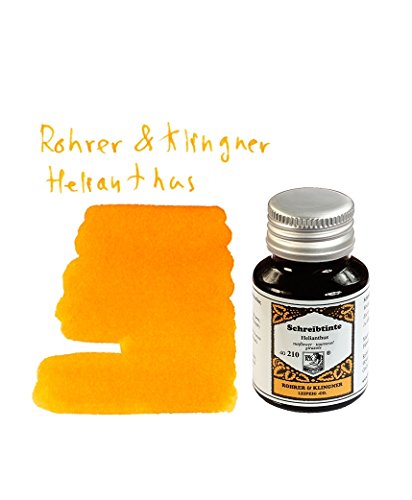 Rohrer und Klingner Schreibtinte,Tinte,Helianthus -50ml Glasflakon von Rohrer & Klingner