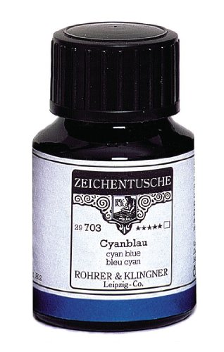 Rohrer & Klingner Zeichentusche Cyanblau 50 ml von Rohrer & Klingner