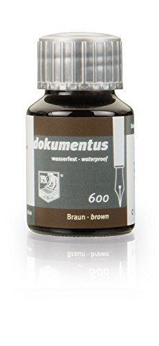 Rohrer & Klingner dokumentus braun, Dokumententinte 50ml Glasflakon von Rohrer & Klingner