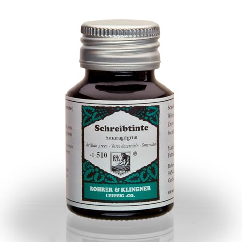 Rohrer & Klingner schreibtinte, Smaragdgrün, 50 ml glazen von Rohrer & Klingner
